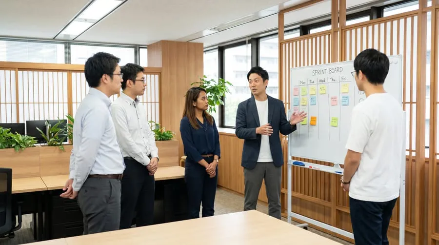 Japanese office meeting